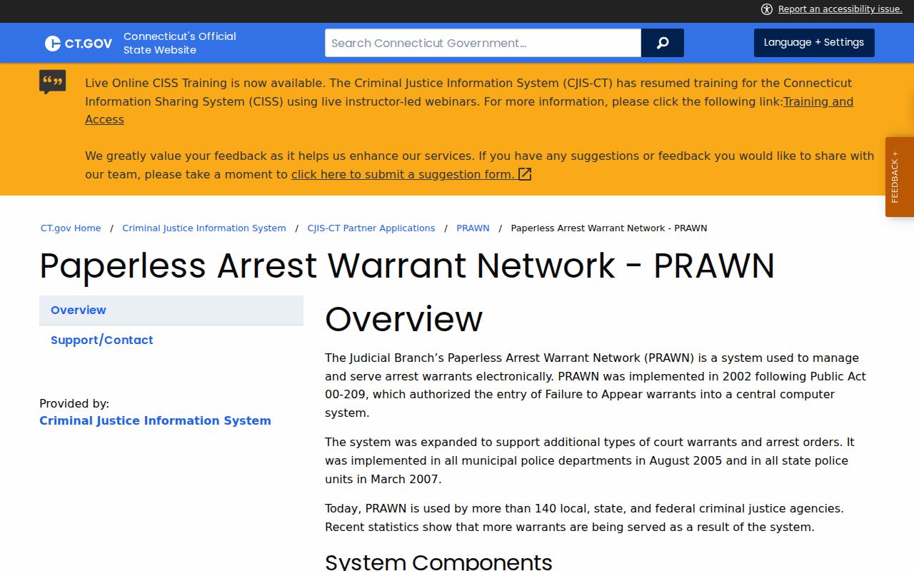 Manchester County arrest warrant PRAWN authorized agency workflow